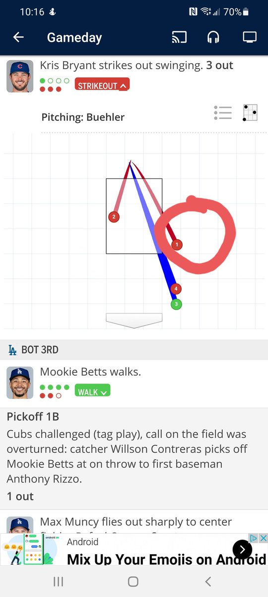 PeerlessTer's tweet photo. @JesseRogersESPN @MLB @Cubs Is there anyone in baseball this year that has had more strikes called against them THAT WEREN'T than @KrisBryant_23 ? https://t.co/D4eh8V2RUO
