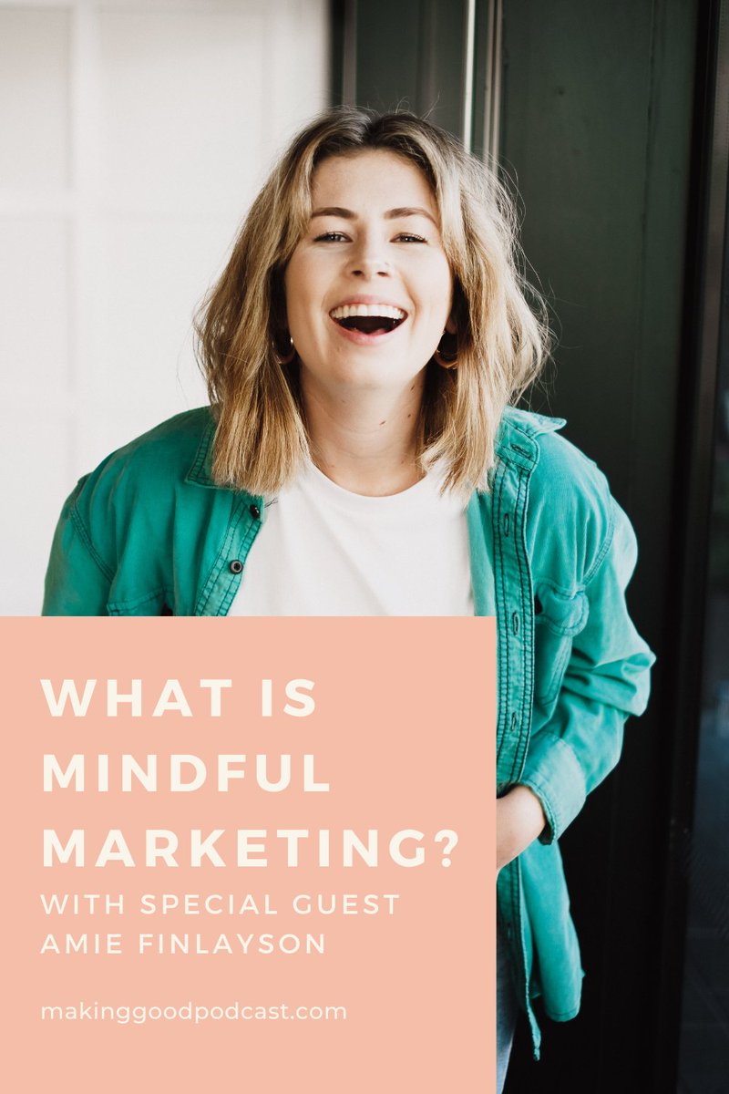 Your marketing doesn't have to include:
❌  false urgency or FOMO
❌  "agitating" pain points
❌  emotional manipulation

I loved this conversation with @AmieFinlayson on mindful marketing 💖

makinggoodpodcast.com/episodes/66