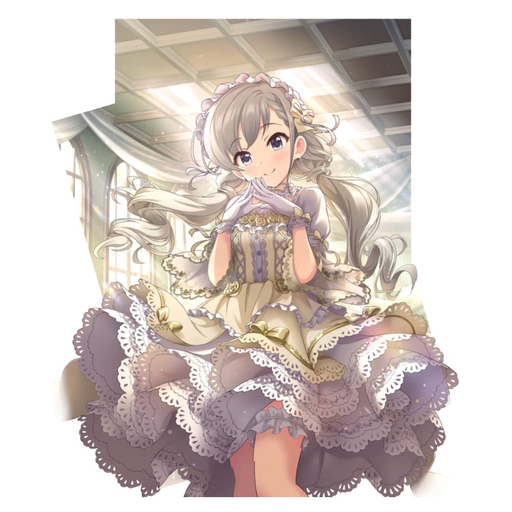 モバマス クールsr画像bot ナイショのファッション 久川颯 枠なし お仕事 透過の画像を合成しました