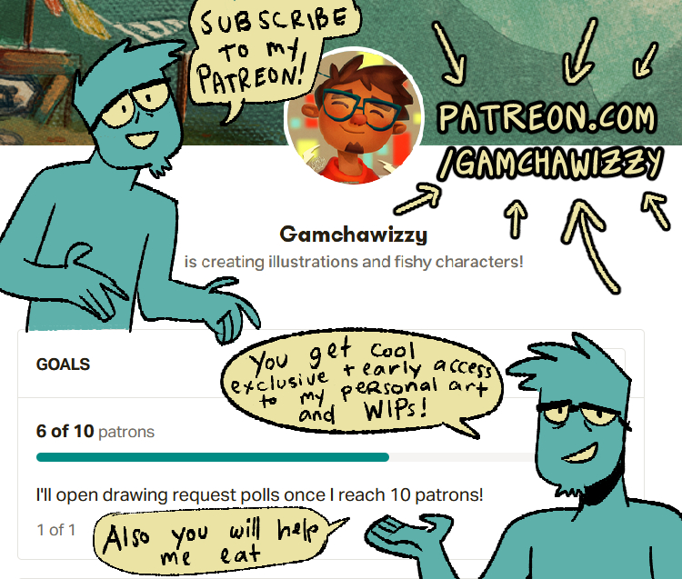 I'm trying to take it easy with juggling comms & a day job. But I still love to draw, so if you like my stuff feel free to become a patron!
I post a lot of private personal art, WIPs, HDs of my finished work, & patrons get to see a lot of things first before everyone else. ✨🍃