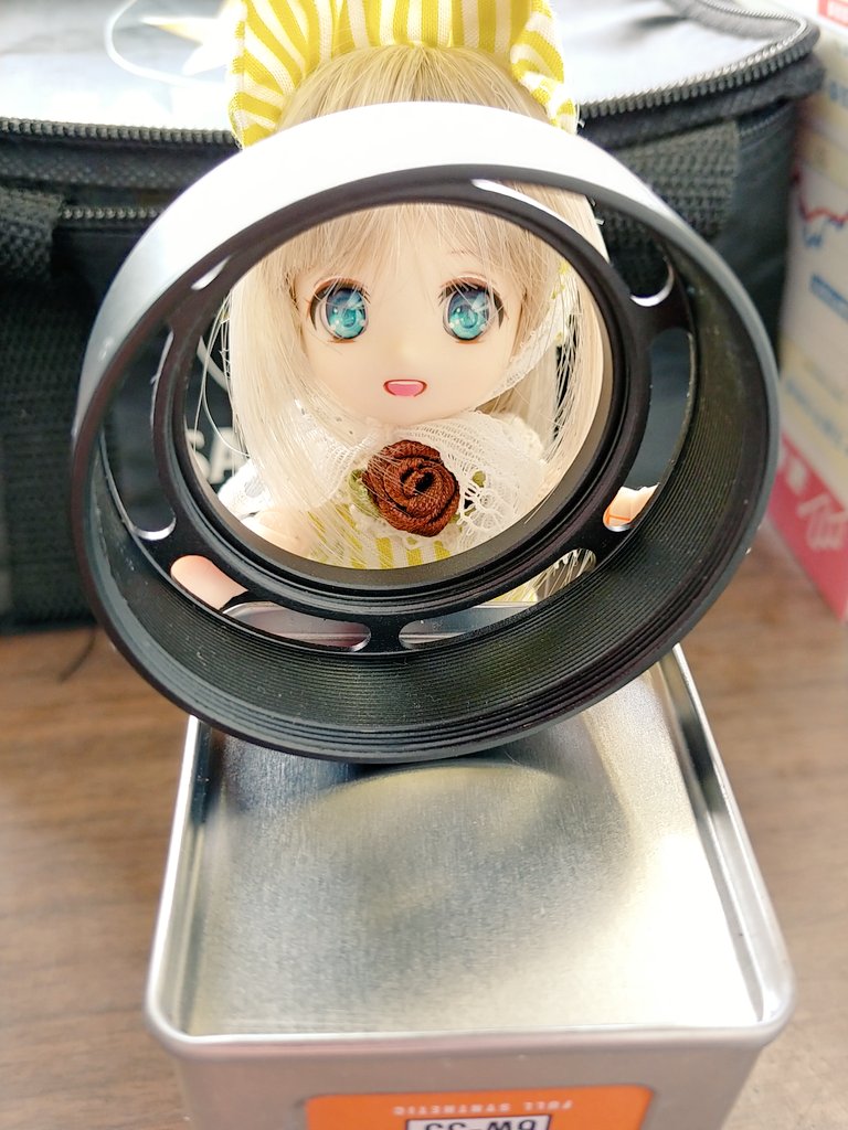 りーふ「なんだこれ～(≧▽≦)」

「売ってしまったレンズに付けてたガードです( ￣-￣)」