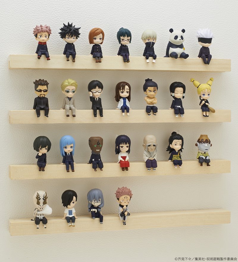 kaikaikitan's tweet photo. Jujutsu Kaisen sitting figures 25 characters set (colored prototypes) https://t.co/FXVErlC0yL