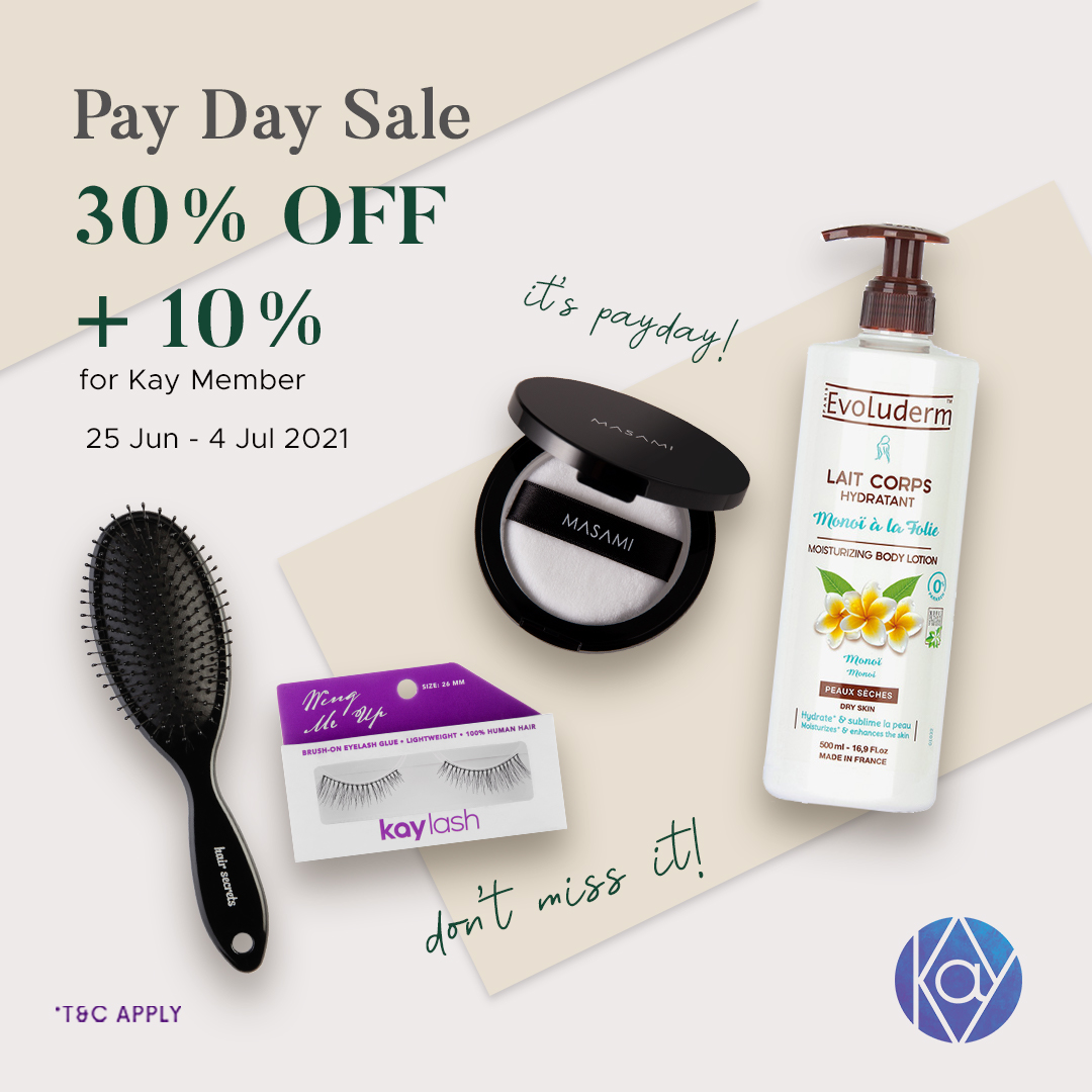 plazaindonesia's tweet photo. Ultimate Pay Day Sale! Join @kaycollectionid Kayrewards and get special discount 30% +10% for all normal products.
Valid from 25 June 2021 – 4 Jul 2021.
Kay Collection Plaza Indonesia, Level Basement.
#PlazaIndonesia
#PayDaySale
#Discount
#KayCollection https://t.co/0I5ZZ4Ydgk
