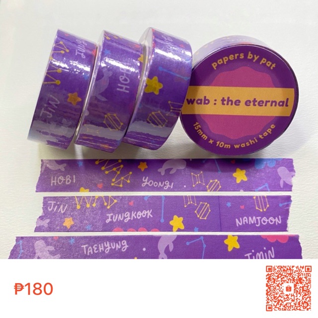 papersbypat's tweet photo. I'm selling BTS WAB The Eternal Washi Tape for ₱180. Get it on Shopee now! https://t.co/FA94PbyHA2 #ShopeePH https://t.co/8VSflB8sxJ