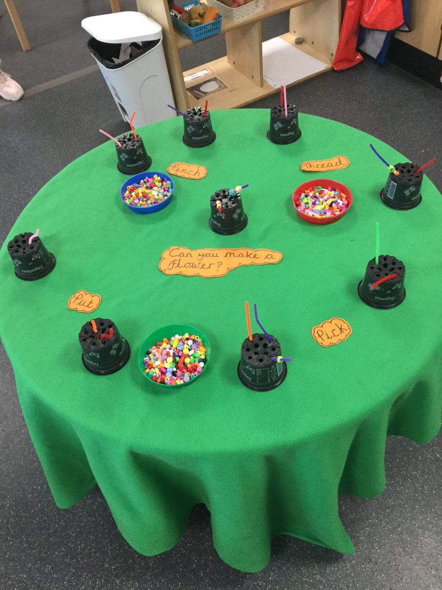 FS_EVPS's tweet photo. 🌷 We’re making flowers in funky fingers this week to strengthen our finger muscles, by threading beads onto pipe cleaners 🌷 @eastwoodvp_ https://t.co/pgeXsYeY1v