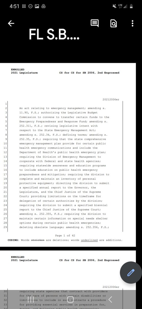 Drag0nFury84's tweet photo. @GovRonDeSantis  REPEAL AND STRIKE.  UNCONSTITUIOANL VIOLATIONG 1ST AMENDMENT RELIGIOUS FREEDOM
 DID YOU NOT READ WHAT YOU SIGNED
 NO theres a typo 4(e) should be (d) AND FORCED VAXX AND QUARANTINE NEEDS TO BE STRICKEN https://t.co/CFe4NI5r1g