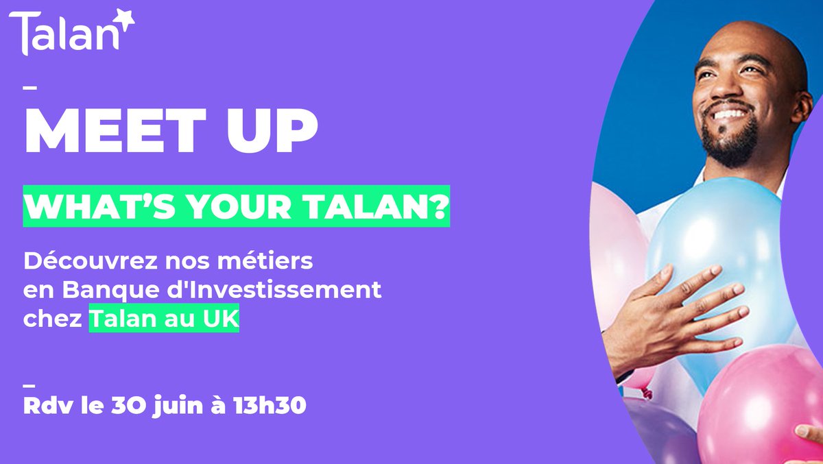 [MEET UP] Pour soutenir ses ambitions de développement, @talan_fr recrute au UK ! Découvrez nos différents métiers lors de notre meet-up "What is your Talan?" le 30 juin à 13h30. Infos et inscriptions : app.livestorm.co/talan/wha?t?ut…

#Talan #TalanUK #UK #mobilité #emploi #job