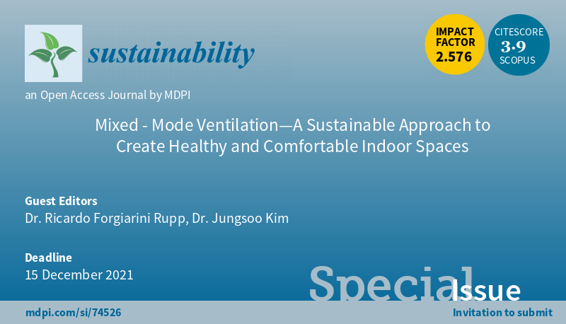 rupp_ricardo's tweet photo. Announcement of Special Issue on #MixedMode #Ventilation—A #Sustainable Approach to Create Healthy & Comfortable Indoor Spaces #ieq #indoorclimate #thermalcomfort #energyefficiency #occupantbehavior #healthybuildings #COVID19
https://t.co/y413LNBx0B #mdpisustainability
@Sus_MDPI https://t.co/pqJTzva129