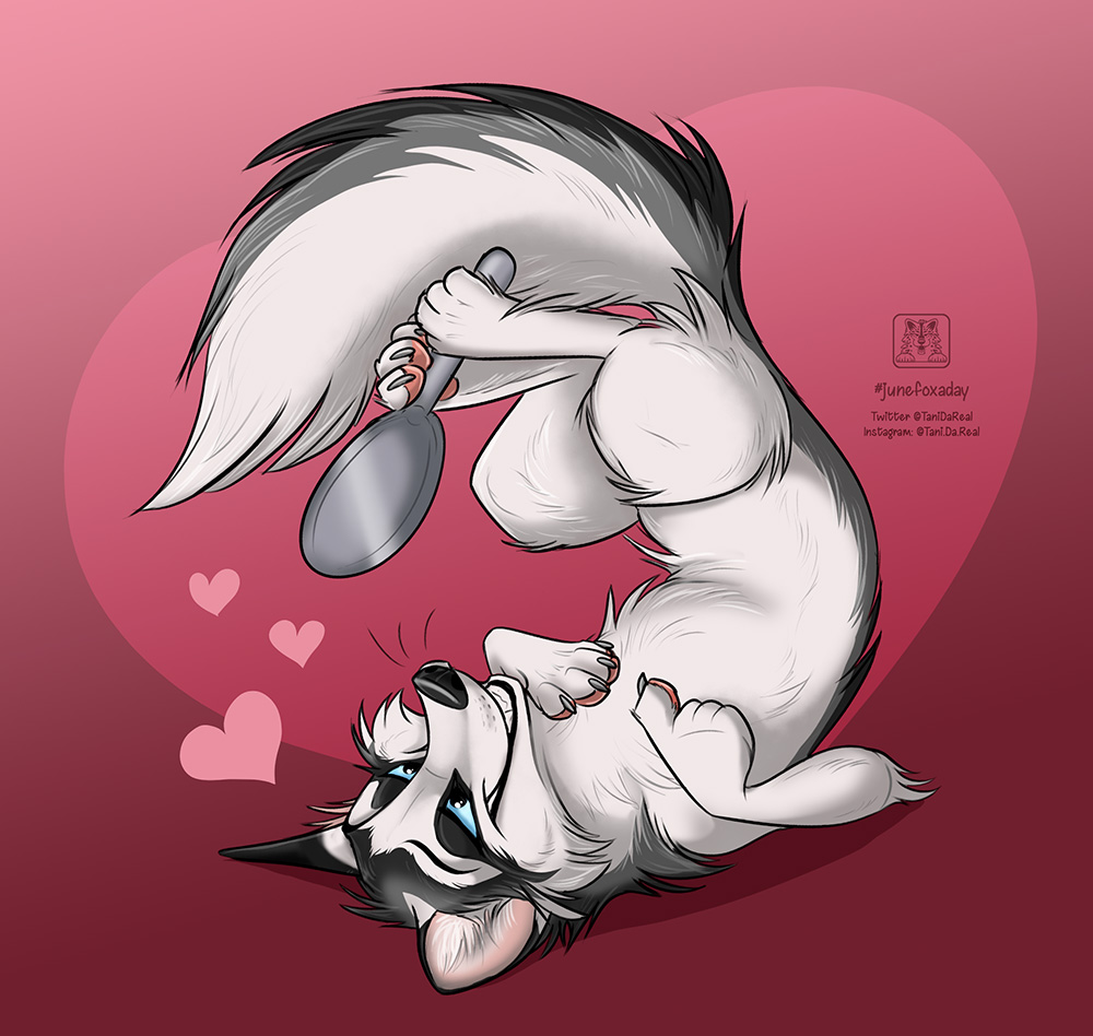 TaniDaReal's tweet photo. Day 25: "Love Fox" - Mirror mirror on the wall, who's the prettiest of them all? 😘
#junefoxaday #lovefox #marblefox #fox #foxes #artchallenge https://t.co/OloGYOg6xz