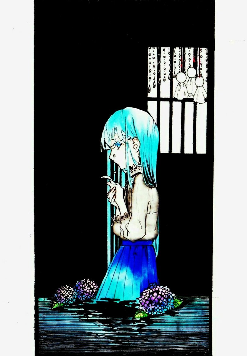 「貴方の雨が早く止みますように」

#初夏の創作クラスタフォロー祭り 
#絵描きさんと繫がりたい 