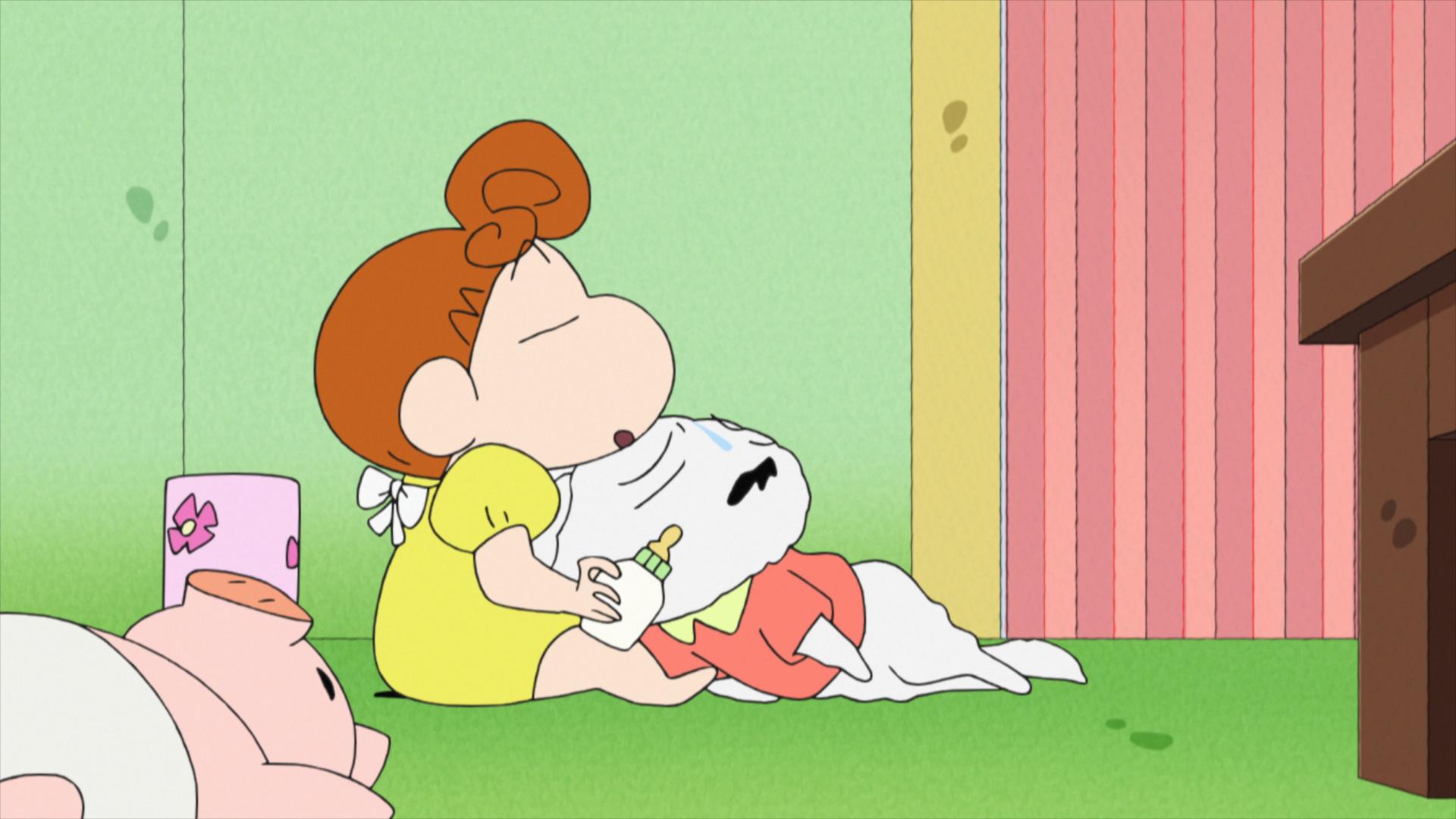 クレヨンしんちゃん　アニメ　セル画　ひまわり　シロ クレヨンしんちゃん アニメ セル画 ひまわり シロ