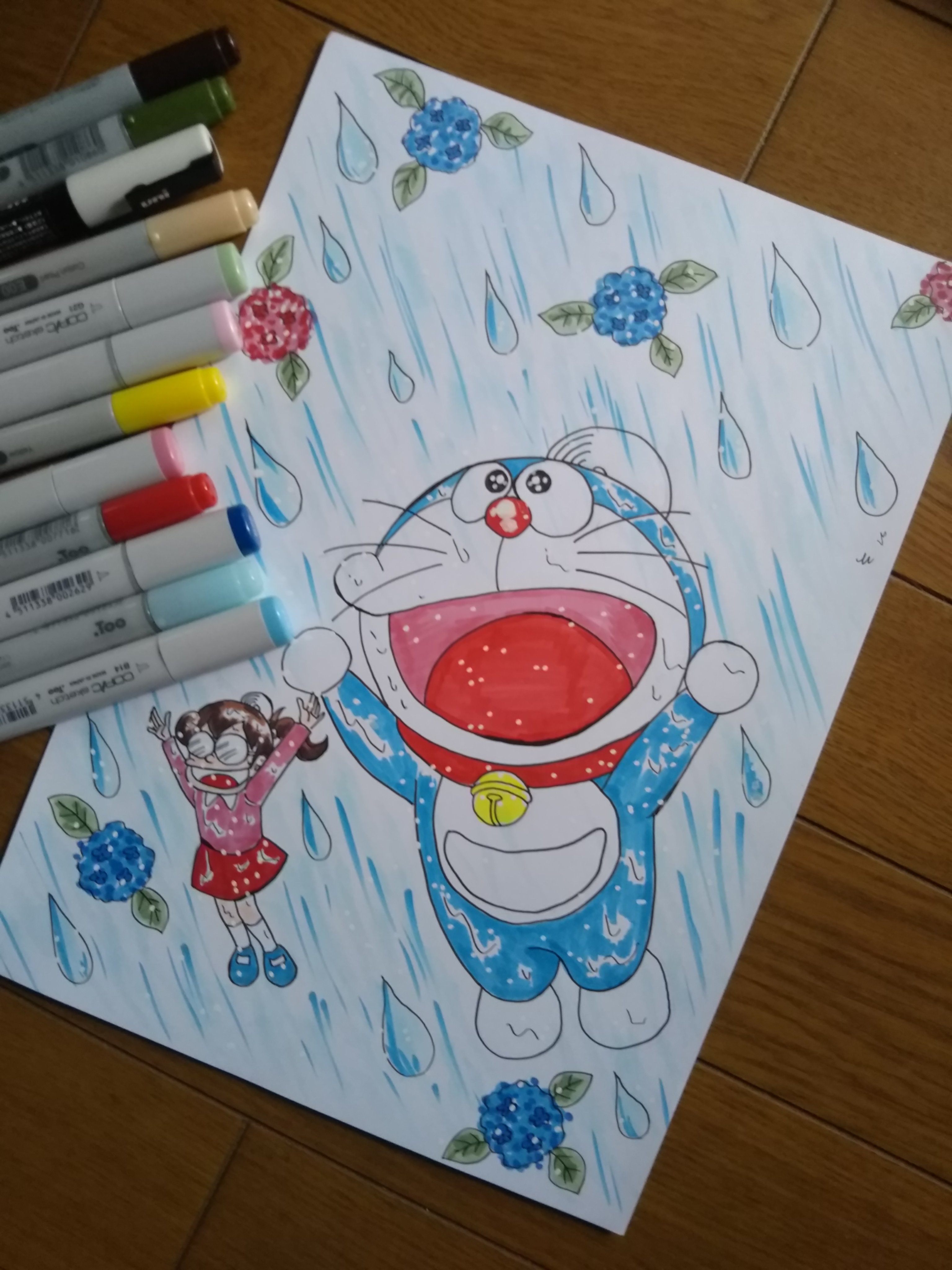 手書きイラスト ドラえもん 静香ちゃん のび太くん