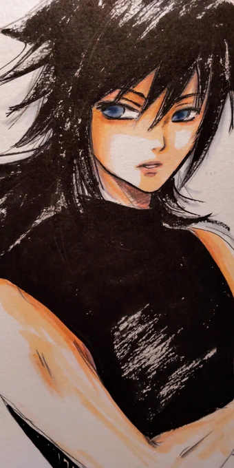 雑なアナログ落書き( ;'・ω・`)ぎゆゆのつもり。供養のため投下しておく～ 