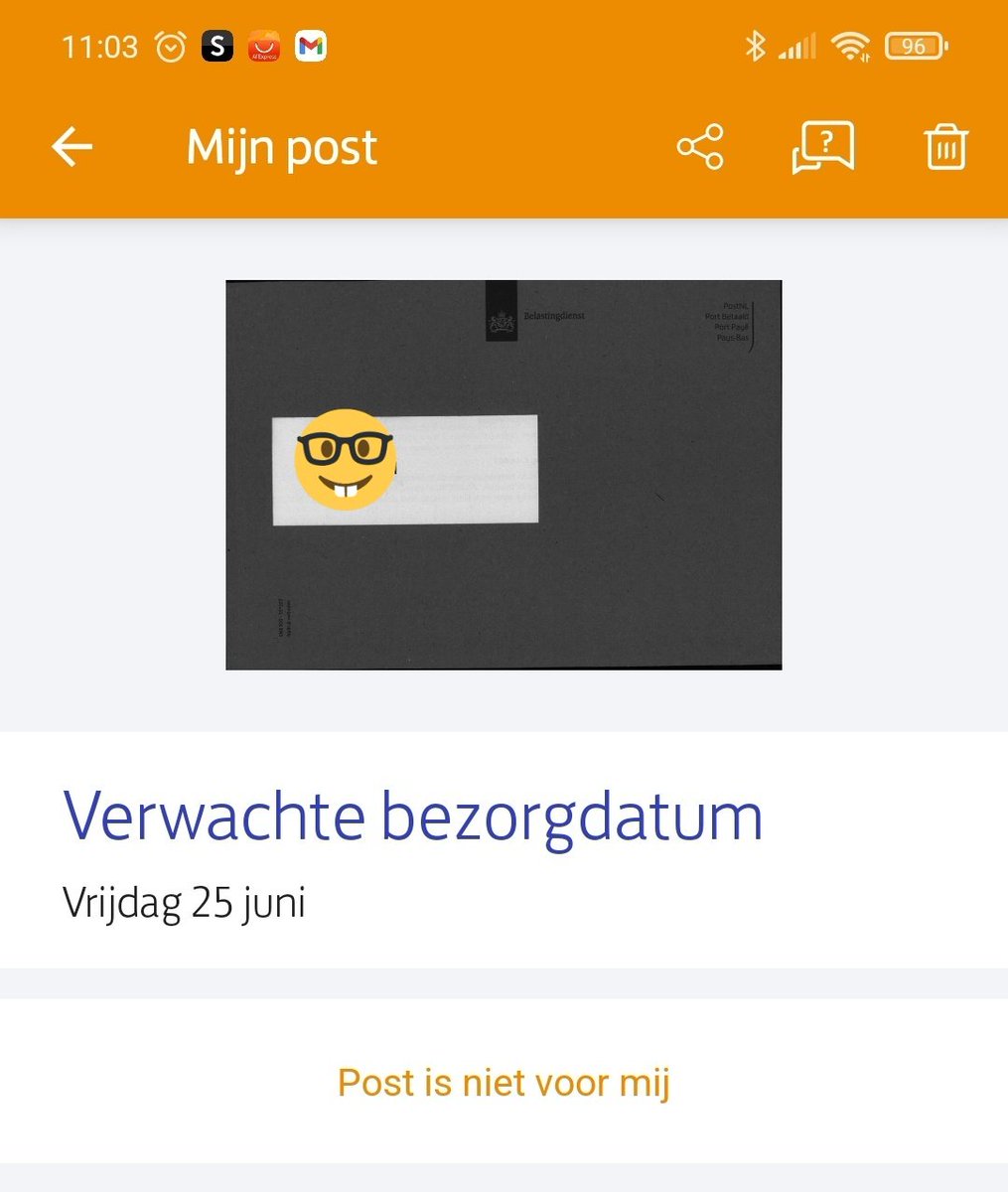 paazverhalen's tweet image. Wat gebeurt er eigenlijk als je klikt op &apos;Post is niet voor mij&apos;? 😇 #blauweenvelop #struisvogel 💸