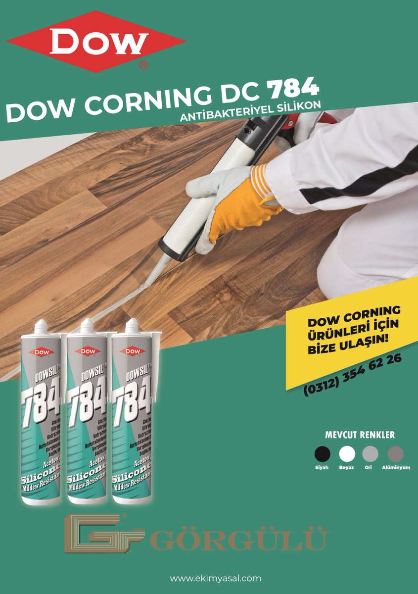 Cam, alüminyum, boyalı yüzeyler ve gözeneksiz cam esaslı yüzeylerin sızdırmazlığı için Dow Corning ürünleri. Bizimle iletişime geçin. 👇👇ekimyasal.com
Telefon: (0312) 354 62 26

#DowCorning #DowCorningDC784 #Silikon #Antibakteriyelsilikon #GörgülüTicaret #Savunmasanayi
