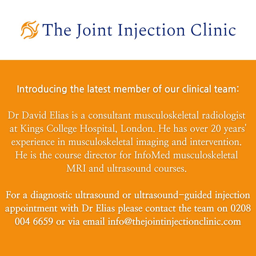 The Joint Injection Clinic - Dr James Thing tweet media