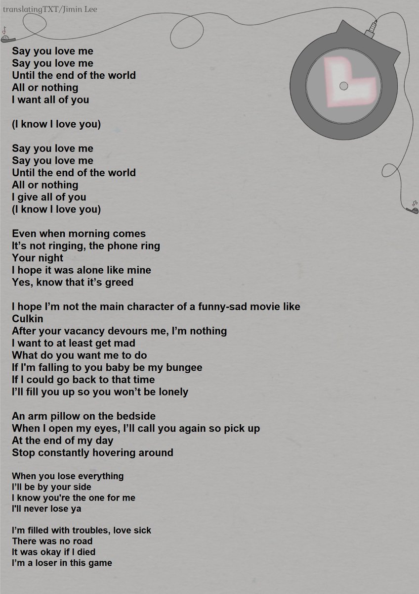 0x1 love song lyrics english