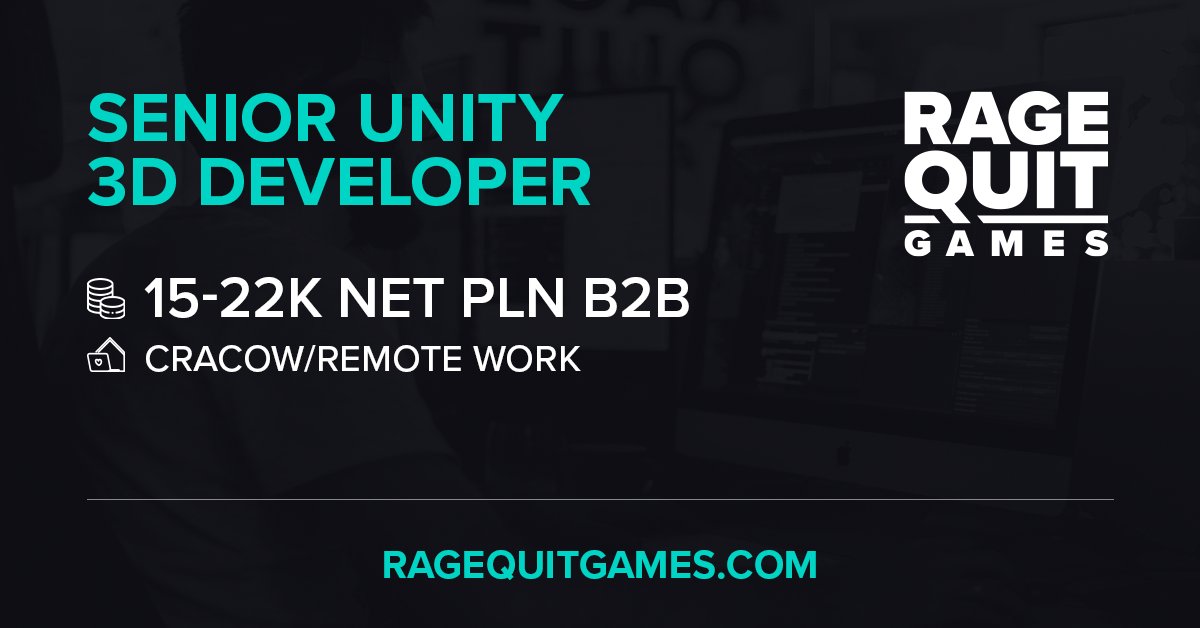 rqgames's tweet photo. We are looking for an experienced Unity 3D Developer to join our #devteam. 
Details: https://t.co/O8vMW495nM https://t.co/Omxmx1dumK