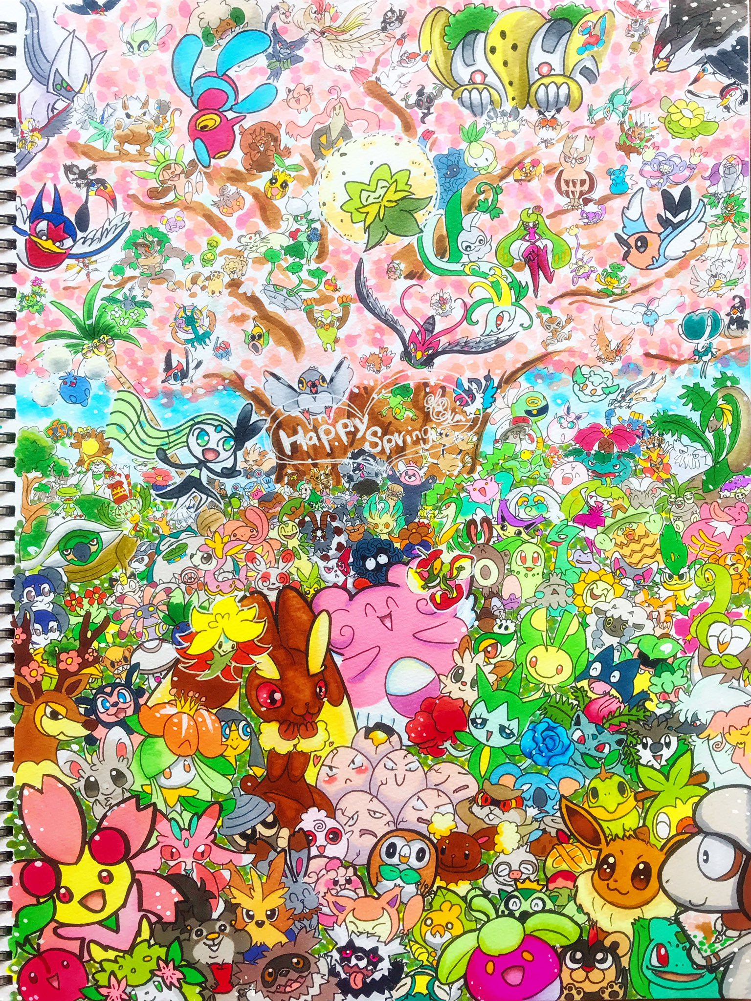 むぎしゃむ ご飯と趣味と日常 En Twitter ポケモン全部描くチャレンジ 第５段目 ポケモンでジューンブライド 完成しました 今回は エスパータイプ ひこうタイプ そして複合タイプ ポケモンイラスト Illustration 梅雨のイラスト 虹色イラスト イラスト好きな