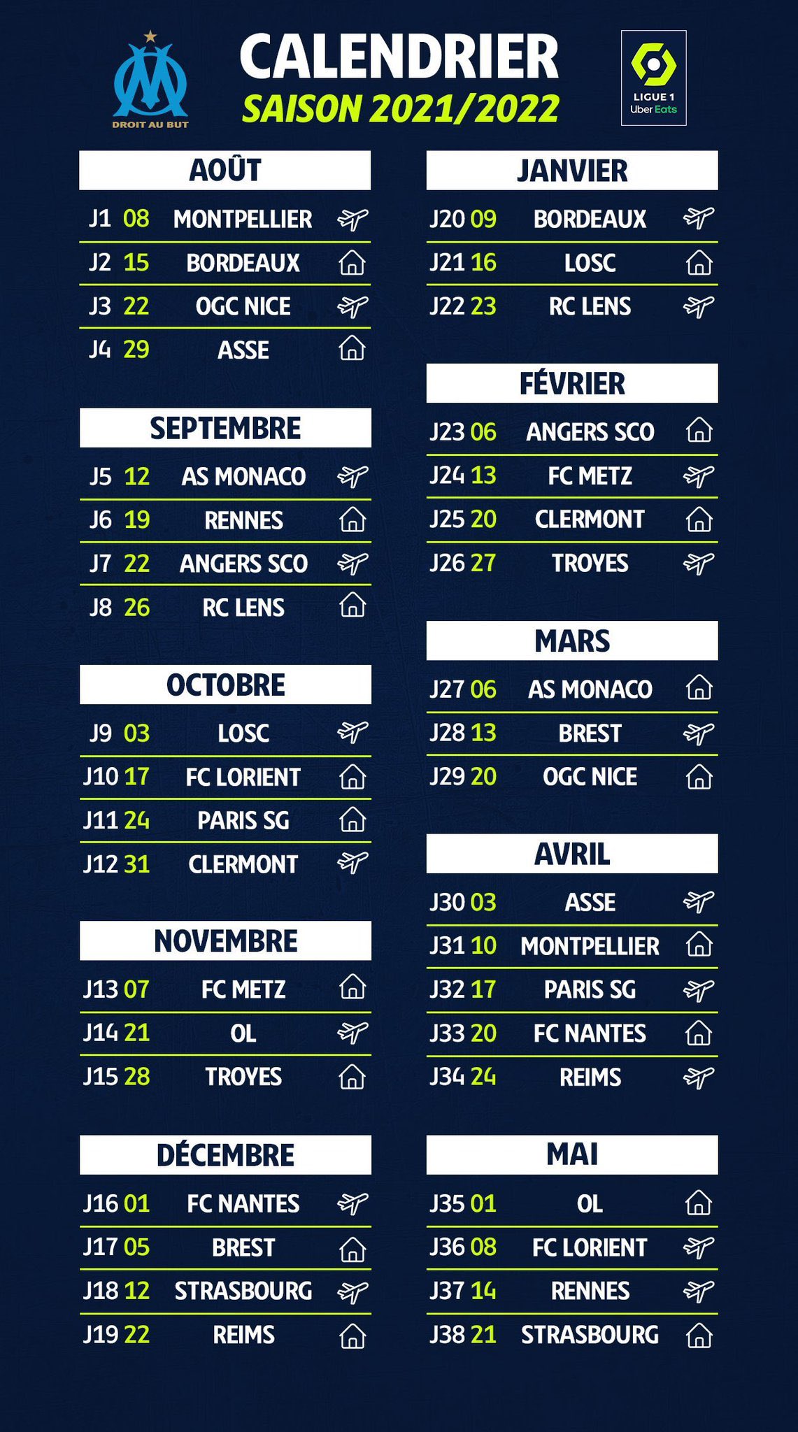 Calendrier De L Om Saison 2023 2024 Guillaume Tarpi On Twitter: "👉🏼Calendrier De L'om Saison 2021-2022.  #Teamom Https://T.co/1X0Xx7Oitp" / Twitter