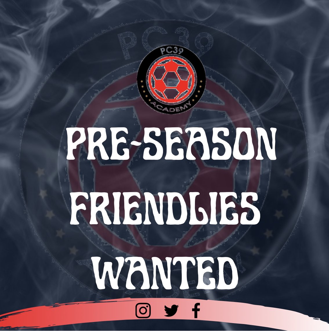 ⚽️FRIENDLIES WANTED⚽️

Our first team squad are looking for friendly matches in July/August as we continue our preparations for the new season. 

Happy to play at home or travel within reason &amp; following current Covid travel guidance. 

Please get in touch if interested.