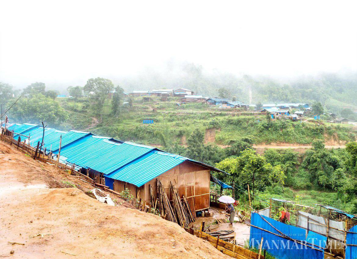 The heavy artillery shell fired by Terrorists SAC landed on the civilians’ compound of Magaryan IDP camp at KIO controlled area on June 23. #June25Coup #WhatsHappeningInMyanmar