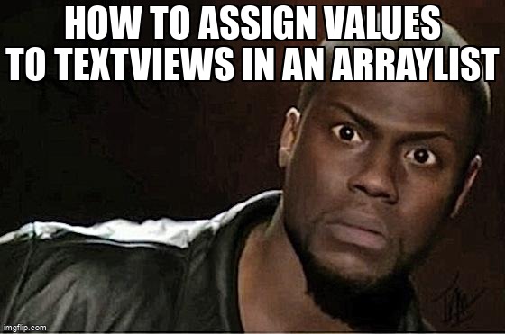 overflow_meme's tweet image. How to assign values to TextViews in an ArrayList stackoverflow.com/questions/6807… #arrays #textview