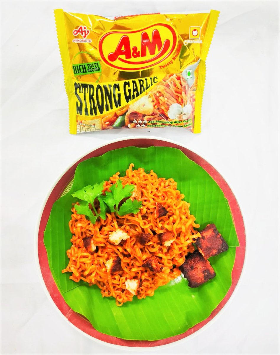 AM_noodles's tweet image. Our new product #A&amp;amp;M now try #StrongGarlic with Fried Chicken. Feel the wonderful Garlic aroma and fried chicken taste. 🍜🍜Cook and taste like this. 
Add a twist to your taste buds with the mouth-watering of Strong Garlic Noodles.👍👍