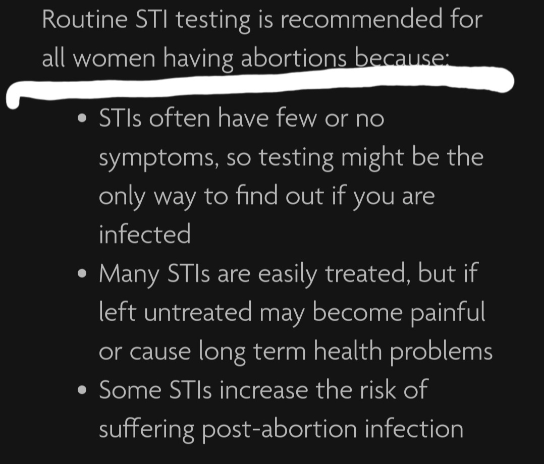 ProfMakabaza's tweet photo. @uNokwandaLo @LeslieT5t @i_ngomane @tillytiny10 @George_Mogwase I recommend that you read with understanding. Doctors recommend that you should test for STI after abortion because the chances of you carrying an STI from the illegal abortion which you might have had are high https://t.co/0gBV3VVxfY