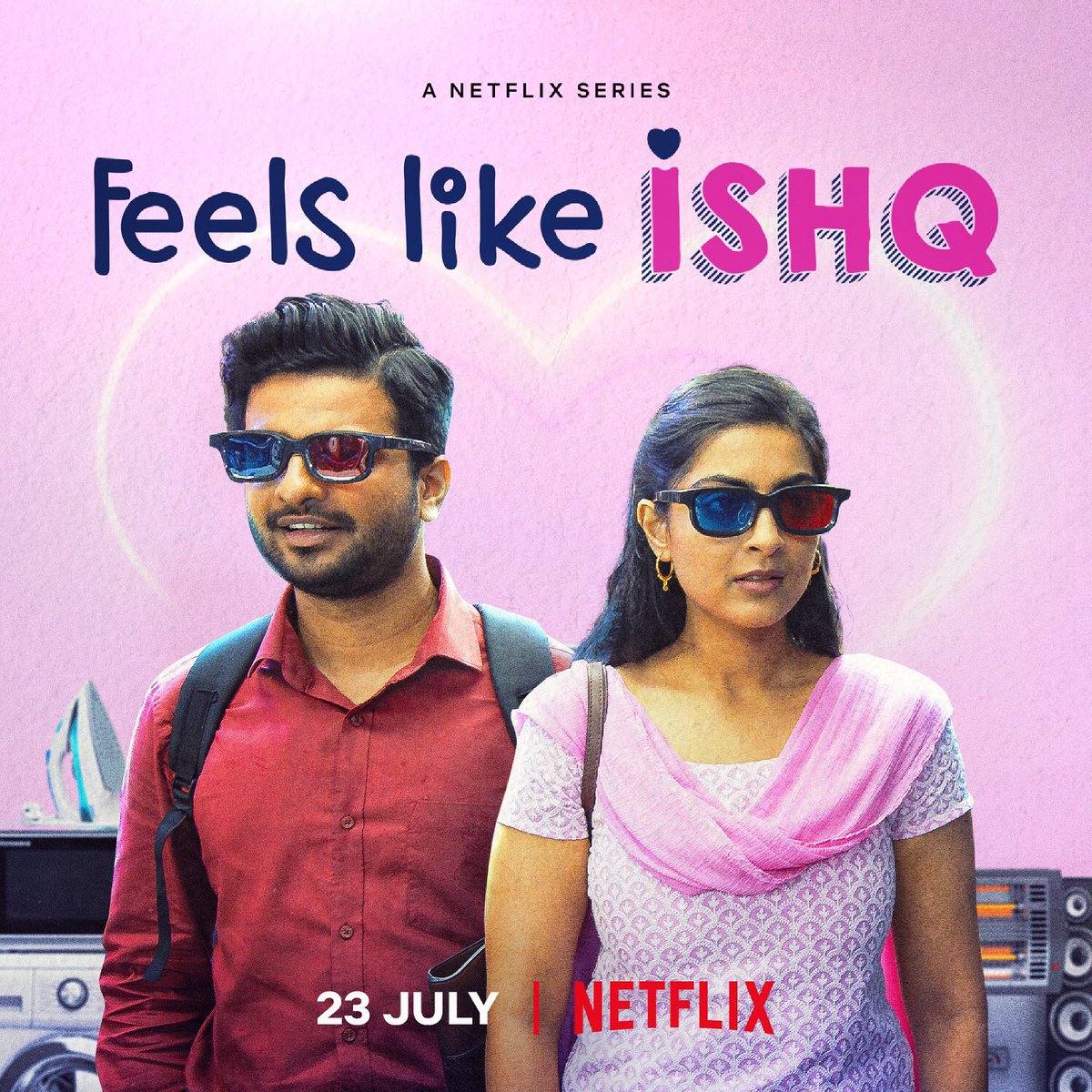 If she makes your day when it's falling apart toh It’s Ishq. #FeelsLikeIshq premieres 23rd July, only on Netflix. @NetflixIndia  @mutant_india #SeherAlyLatif  @thesaranfiles  @DevrathSagar  @tahira_k  @anandntiwari  @dan1shaslam  @sarkarjaydeep  #SachinKundalkar @zayn_marie