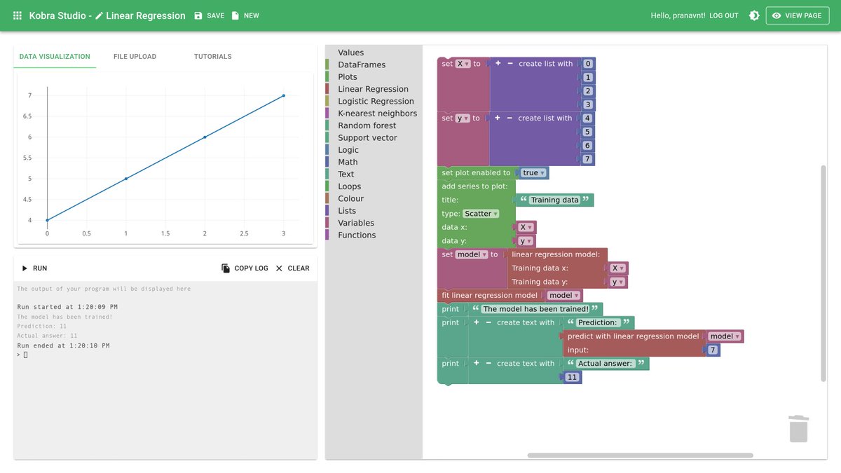 philipvollet's tweet photo. A visual programming language for machine learning.

Product Hunt launch today! 

Kobra is designed to help you learn machine learning without needing to learn how to code first. 

Let's upvote Kobra to the moon 

🌝 

🌚 

🌕 

🌑 
 
@kobra_dev

https://t.co/3eK8gkDdYr https://t.co/62Vhist5Uj