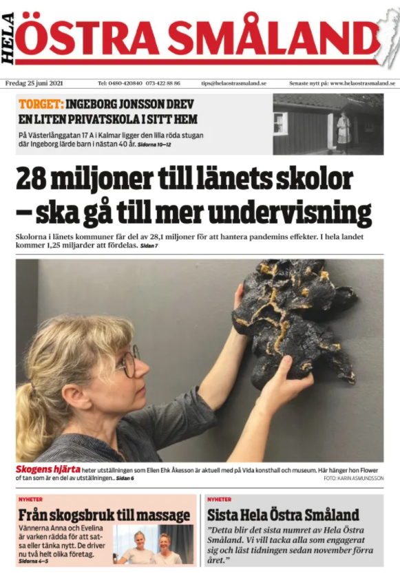 Sista e-tidningen ute nu! Skogens hjärta🌲, maskinmassage🦾, sanering i Vassmolösa🧹, liten skola på Torget🏫, lyssningsbara boktips📚 och sedan... ingenting mer... Tack till alla som engagerat sig!👍 📰👓
e-tidning.helaostrasmaland.se