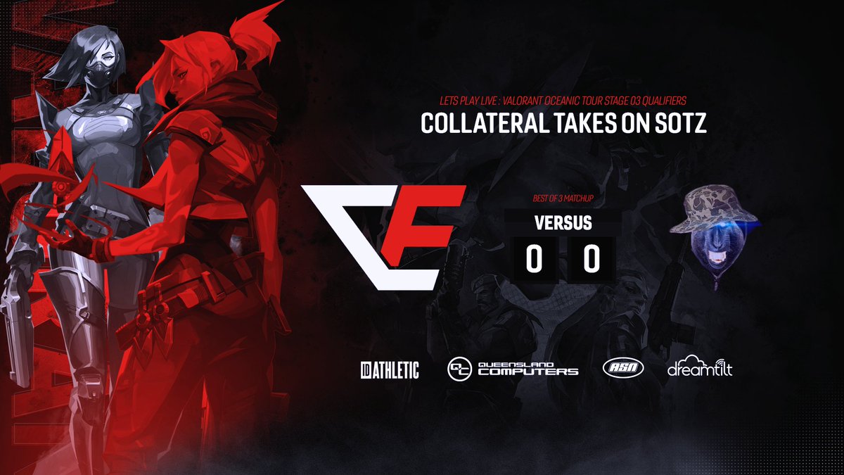CollateralORG's tweet image. Tonight we enter round 3 of the @LPL_Play @PlayVALORANT Oceanic Tour Stage 03 Qualifiers! We take on @SotZval for Top 8!

7PM AEST casted by @Dswal, you can find his #Twitch below --&amp;gt;

twitch.tv/dswal

#Valorant #LPLVAL #CESVAL #LPL