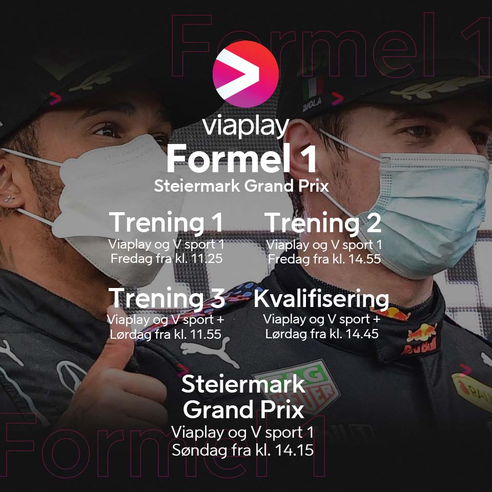 Ikke glem at det er fredag og at #F1 er på plass i Østerrike <a href="/Atlegulbrandsen/">Atle Gulbrandsen</a> og Henning er på plass fra 11.25 på. <a href="/ViaplaySport/">Viaplay Sport (NO)</a> og #vsport1
Husk at vi sender <a href="/WSeriesRacing/">W Series</a> med selveste <a href="/AylaAgren/">Ayla Agren</a> denne helgen kvalifisering i dag fra 16.30 #viaplaymotornorge
<a href="/ViaplayRamberg/">Christian Ramberg</a>