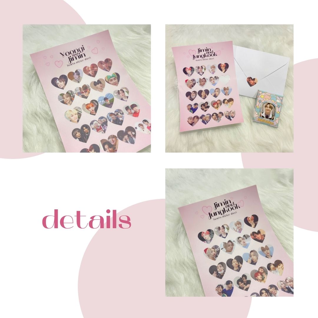 papersbypat's tweet photo. help rt wts bts ph 

♡ BTS Heart Stickers ♡
- A6, Matte laminated
💸 PHP 45 each, PHP 300 set of 7

ETA: TBA
 DOO and DOP: July 1 
♡ PRE-ORDER NOW: https://t.co/XYhA8cUUE6 https://t.co/VJ2lQFVv5h