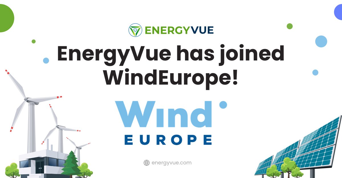 EnergyVue's tweet image. EnergyVue is proud and excited to announce our membership to @WindEurope 

We look forward to working with the WindEurope team to support a sustainable energy future.

#Energyvue #WindEnergy #WindEurope #RenewableEnergy