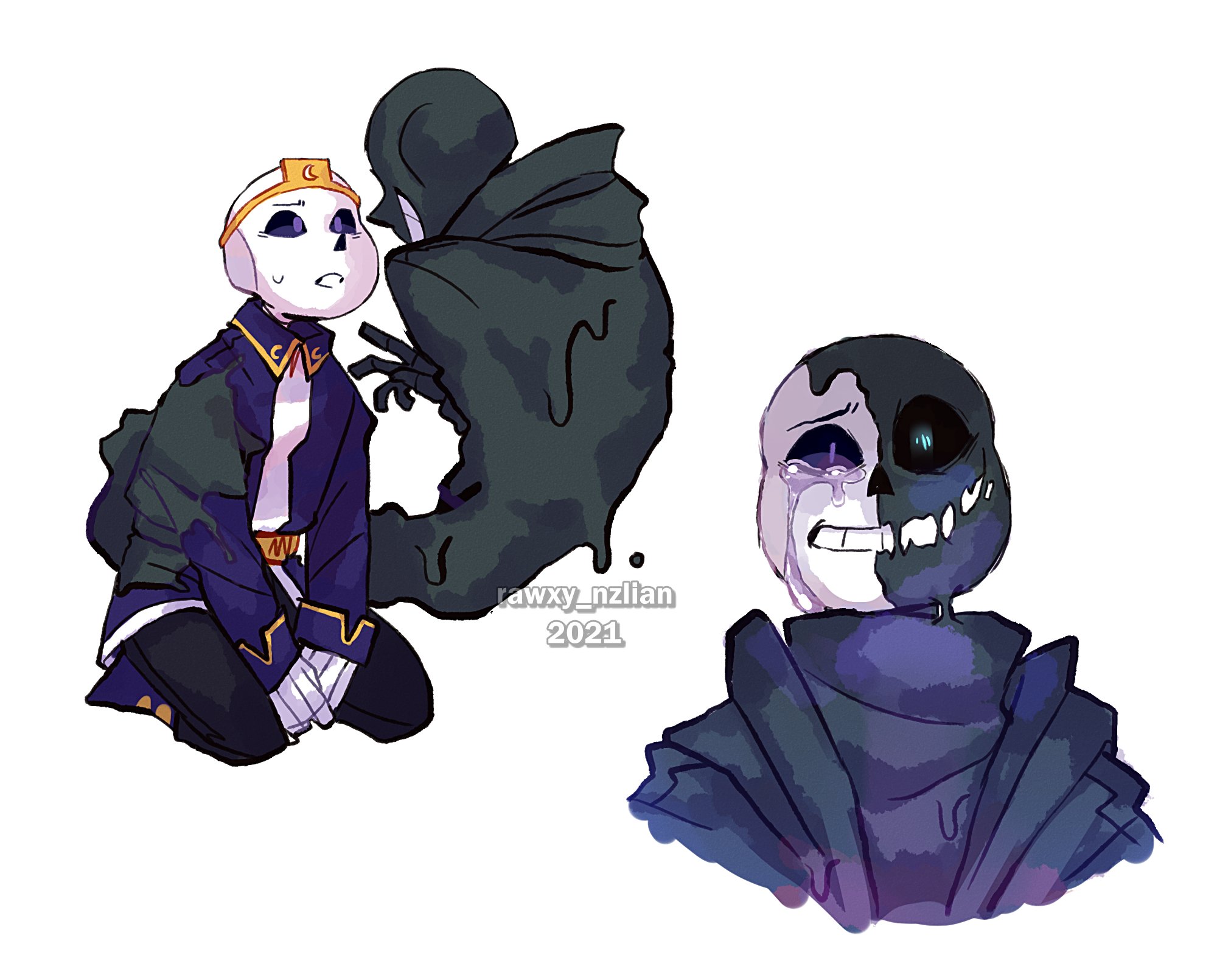 Nightmare Sans Passive form by InksansFakeowo1 on DeviantArt