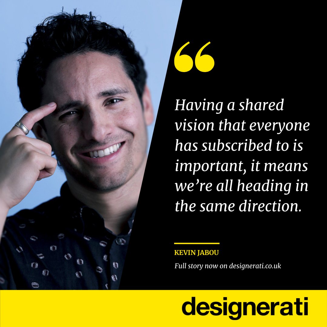 “Our vision is to create the drinking experience of the future and that is everyone’s focus. Having a shared vision that everyone has subscribed to is important, it means we’re all heading in the same direction.”- Kevin Jabou, @Kaelo_UK designerati.co.uk/designerleader…