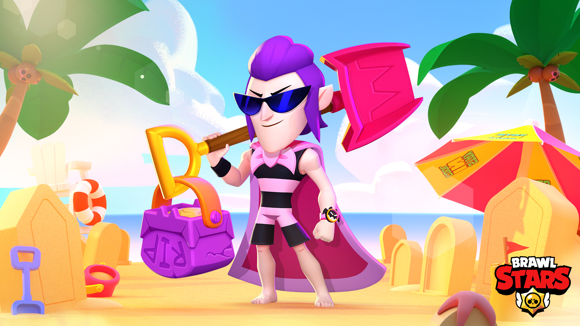 Brawl Stars On Twitter Who Said Creatures Of The Night Can T Enjoy A Day On The Beach - pacchetto skin brawl stars