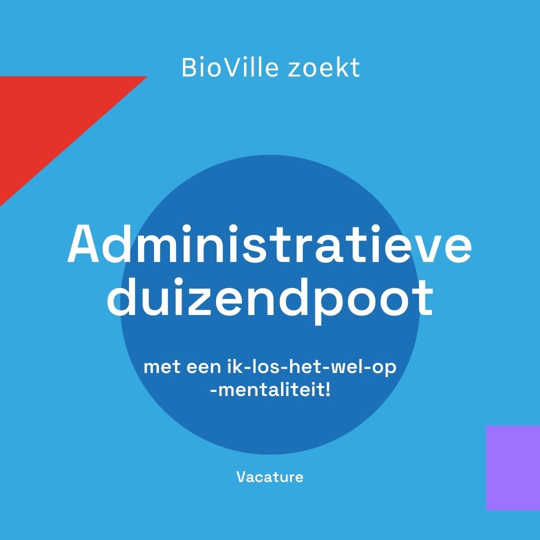 BioVille_'s tweet photo. Job alert!📣 Het BioVille-team zoekt versterking! Ben jij de administratieve duizendpoot met een 'ik-los-het-wel-op mentaliteit' die we zoeken? Bekijk de volledige vacature hier ➡️ https://t.co/Gr679VaL9n https://t.co/Mxdw1OfowQ