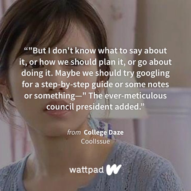 Chapter 19 “Step by Step” of #CollegeDaze is up!

CW: College Daze earns a mature rating from now! 

#Wattpad #Quote wattpad.com/1090398369?utm…
