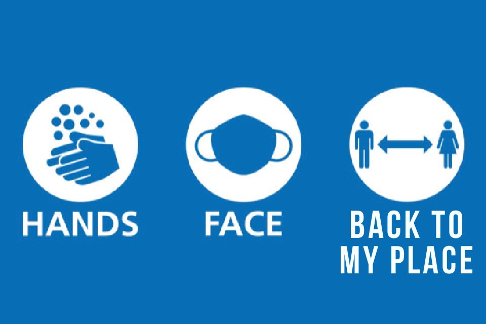 New slogan by Matt Hancock. 

Hands, Face, Back to My Place  #matthanock #matthancock