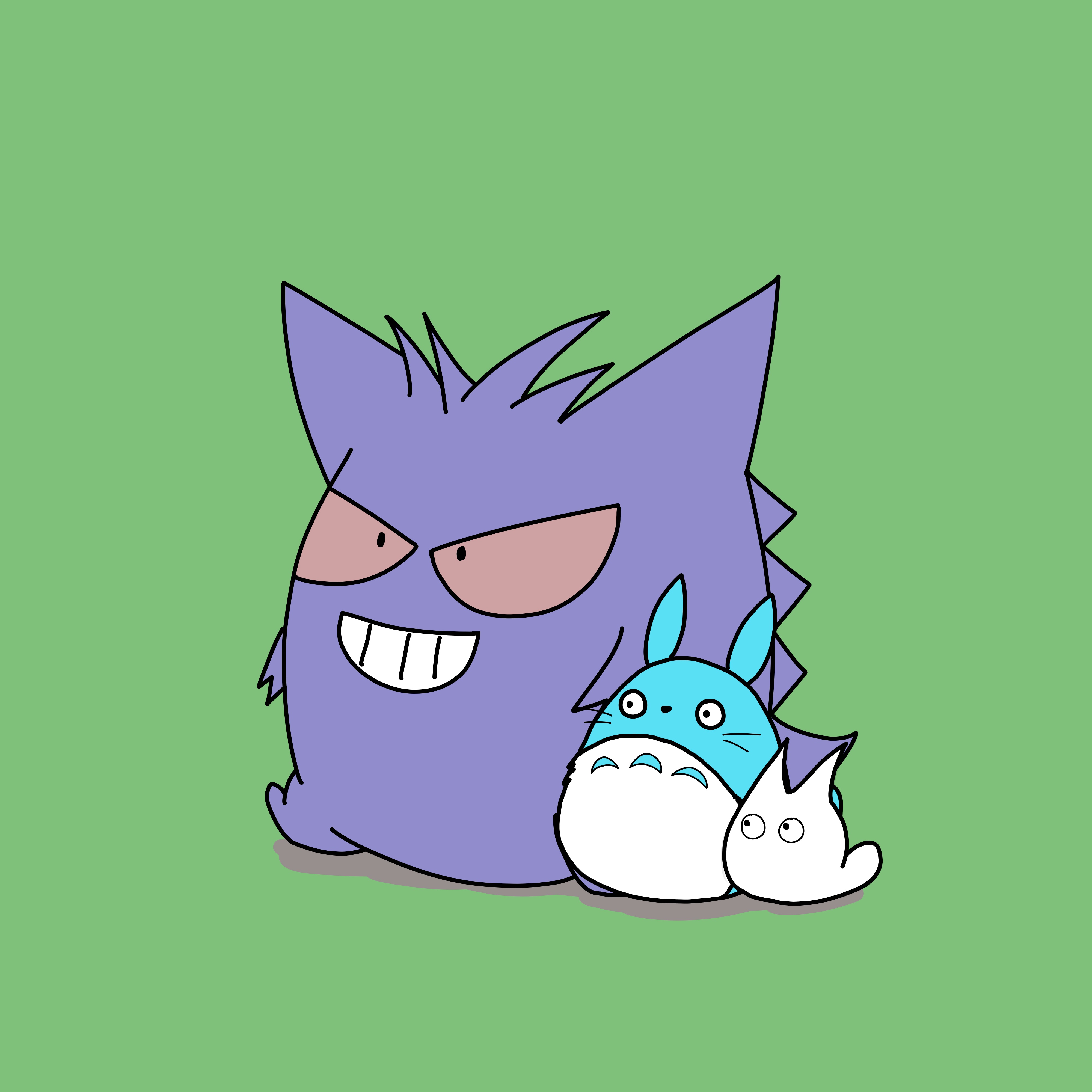 くまもち 小トトロ 中トトロ ゲンガーかわいい ゲンガー イラスト練習中 T Co Yhe7qidkir Twitter