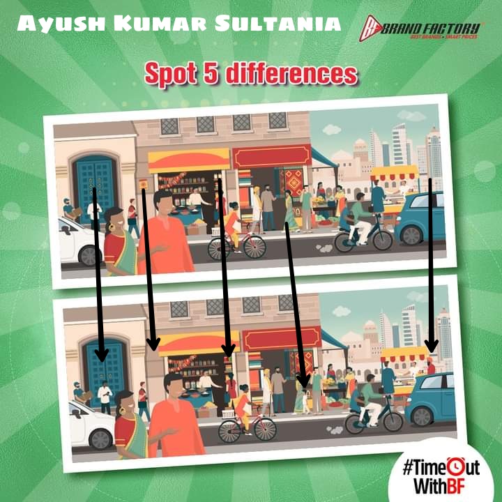 AyushSultania3's tweet image. Spotted Five Differences And Marked In Picture ❤️❤️❤️

Spotted five differences:-

#TimeOutWithBF #SpotTheDifference #SpotDifference #Contest #ContestAlert #BrandFactory #Discounts365Days

@BrandFactoryIND