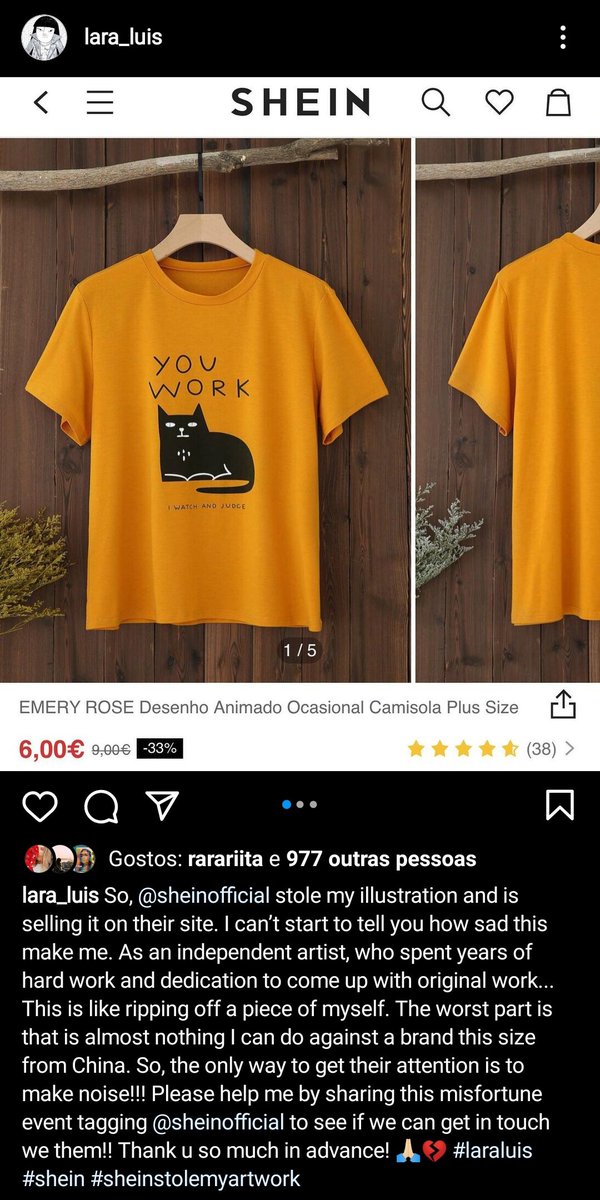 RitaNobregaGom1's tweet photo. Sei que há por aqui muita gente que costuma comprar na Shein. Se tiverem oportunidade de não o fazer, evitem. Para além das práticas absolutamente exploratórias, roubam o trabalho de artistas. Neste caso, da Lara Luís. Na segunda foto, o original que tenho na casa de banho. https://t.co/FHRNOyKh3u