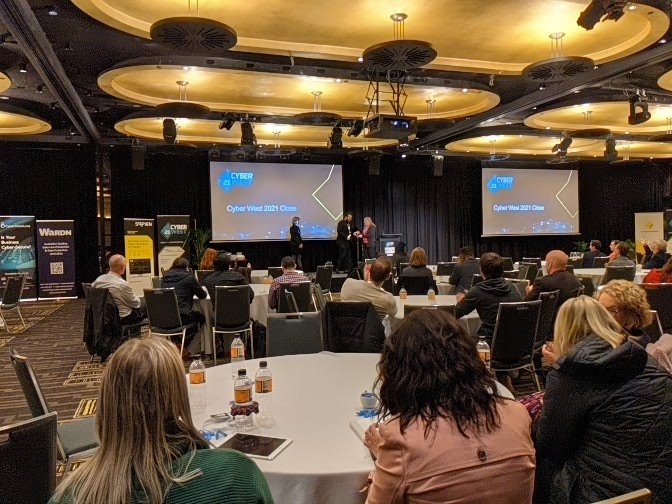 Congratulations to Hyperfire for winning best presentation at the #CyberWestSummit startup showcase #cyber #cybersecurity @AustCyberWA