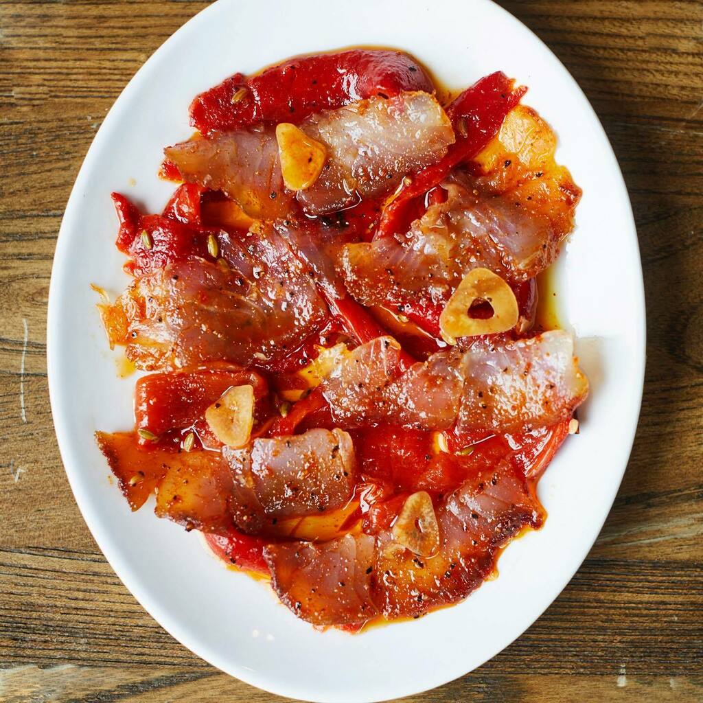 This Sunday from 3-9pm we are taking over the grill at The Bootyard with <a href="/40ftbrewery/">40FT Brewery</a> delicious beers.
We’re serving a line caught pollock pastrami with burnt peppers and a slice of Challah (£8), lamb &amp; burnt aubergine chopped kebab with spicy tomatoes a… instagr.am/p/CQiMvABHFFp/