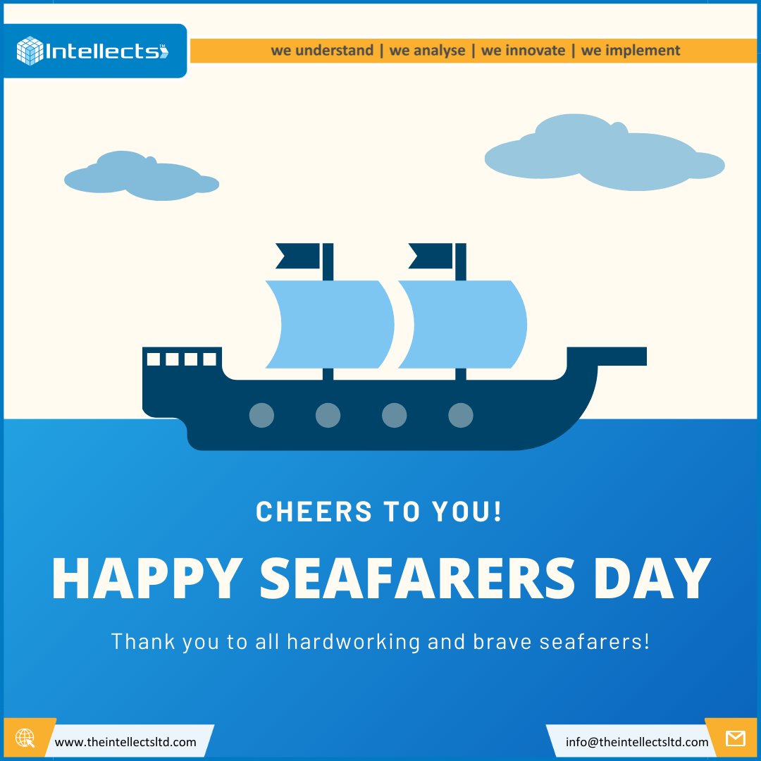 intellectsllp's tweet photo. Celebrating the day of Seafarer's -- at the core of shipping's future.

#intellectsllp #DayoftheSeafarer #Safetyforsea #AtSeaForAll #DayofSeafarer #ShippingIndustry #ShipsforFuture #Maritime #maritimesafety #seafarer https://t.co/kgOXdXDNhV