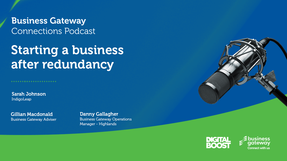 bgateway's tweet photo. Facing #redundancy in light of Covid-19? Our 'Starting a business after redundancy' podcast episode explores the leap into starting up or self-employment &amp; shares key tips &amp; resources to help you on your new venture. Listen here ➡️ https://t.co/AKnMfv0OjO #SupportScottishBusiness https://t.co/h9Y8idqzCO