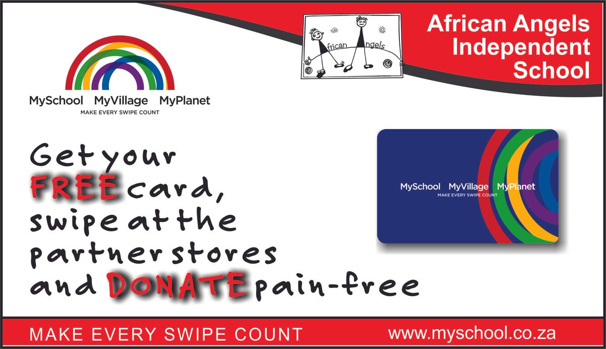 Don’t stop swiping. The competition is over but every single swipe of your <a href="/MySchoolSA/">MySchool SA</a>  or linked <a href="/WOOLWORTHS_SA/">Woolworths SA</a>  card at a partner store results in a donation to African Angels at no cost to you. Your swipes improve the  future opportunities, of our 153 primary school children.